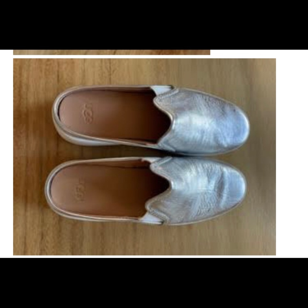Ugg Silver Metallic Mules - image 1